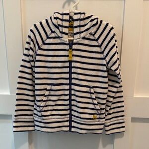 girls Boden Floral and Striped zip up Hoodie size 4-5Y
